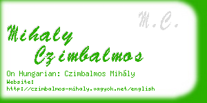 mihaly czimbalmos business card
