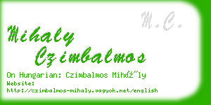 mihaly czimbalmos business card